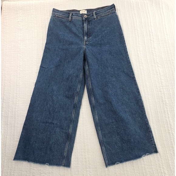 Everlane Denim - Everlane The Mariner Jean Med Blue Wash Denim Jeans Size 31R Cropped High Rise